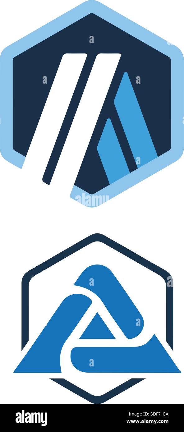 Arbitrum logo ai vector, transparent logo and icon Stock Vector