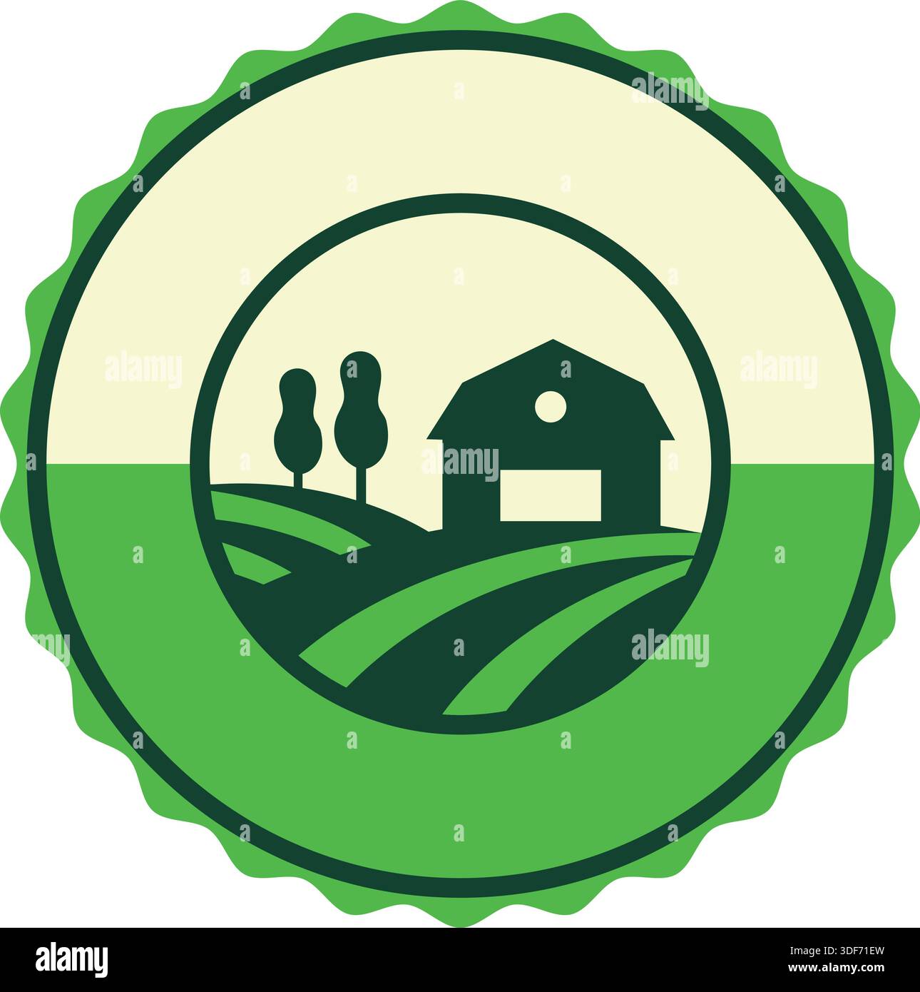 Eco farm logo icon design vector Stock Vector