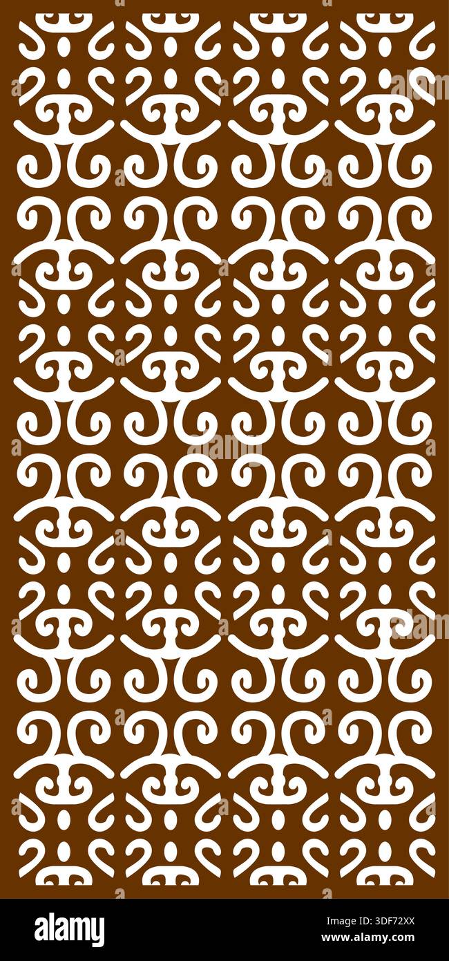 Abstract decorative panel pattern. Traditional ethnic motif vector illustration. Stencil design Stock Vector