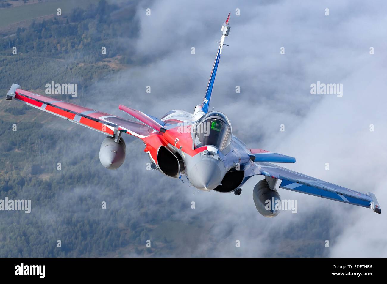 Air-to-air close-up of a French Air Force Dassault Rafale C during NATO ...
