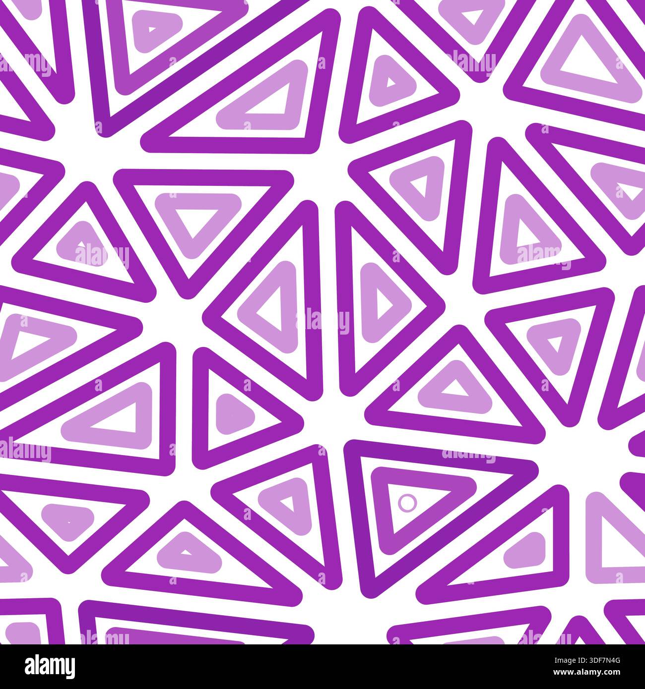 Triangles pattern geometric design. Big shape size. Multiple repeated inner triangles. One tone colored style. Repeatable pattern. Stock Vector