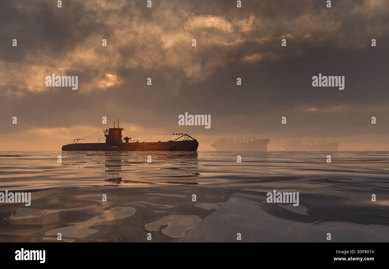 Battle of atlantic submarine hi-res stock photography and images - Alamy