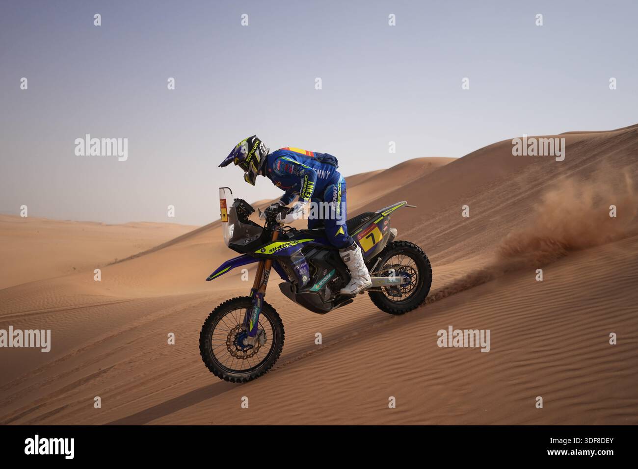 Rider Bradley Cox competes during the seventh stage of the Dakar Rally ...