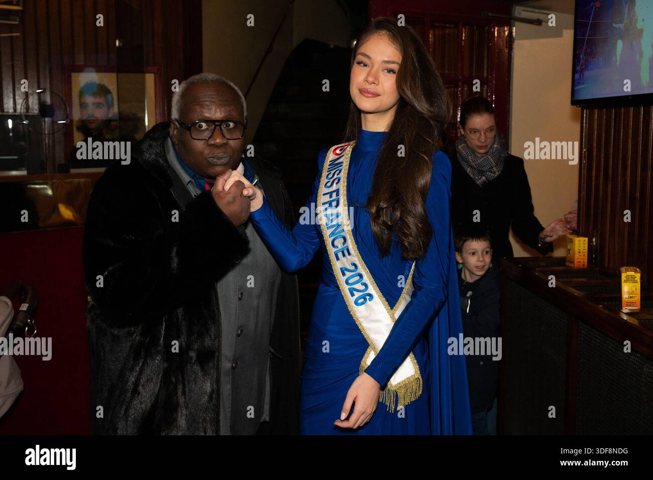 Magloire Delcros-Varaud and Miss France 2026 Hinaupoko Deveze attend ...