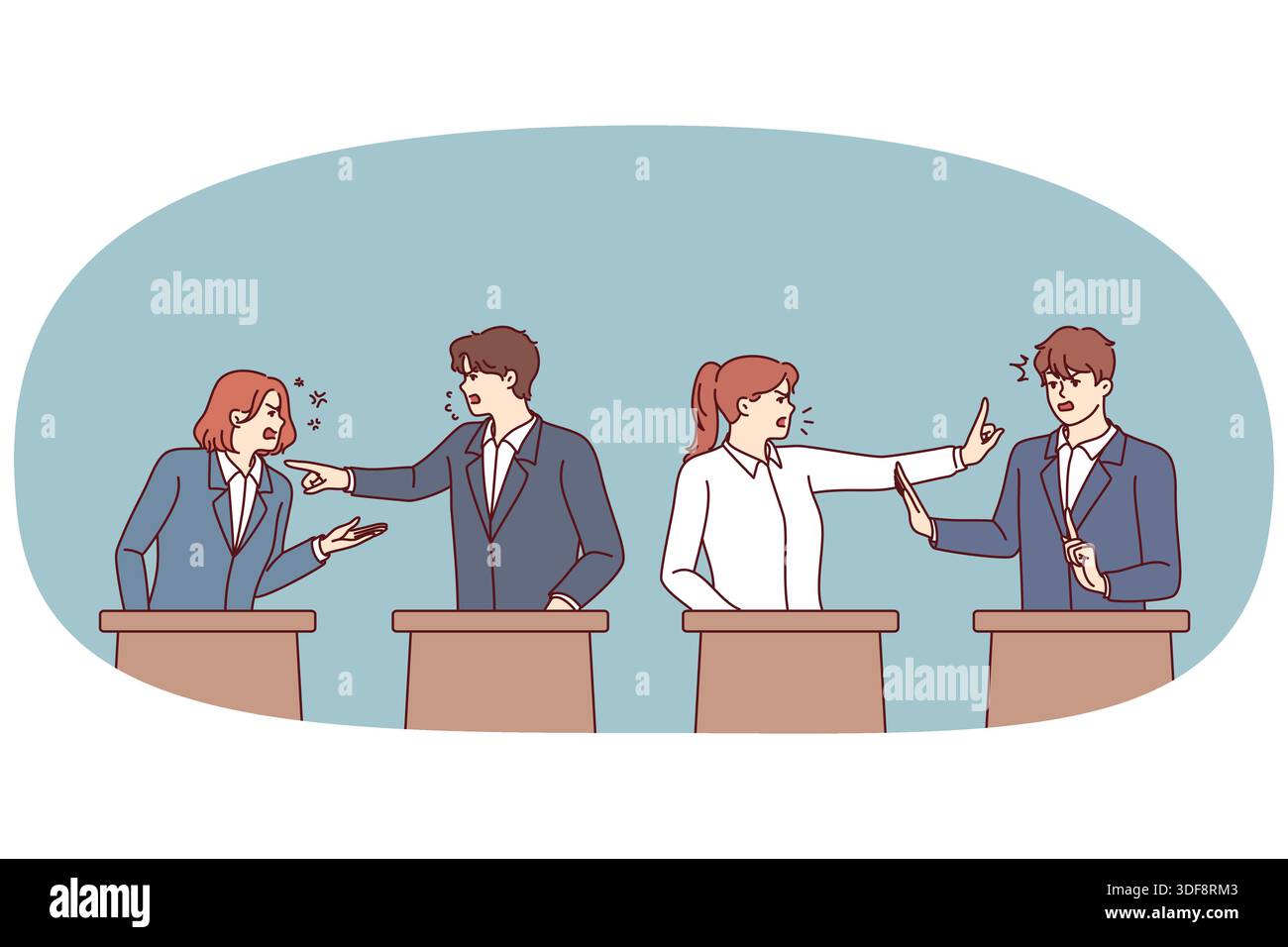 Politicians Arguing Women senators Stock Vector Images - Alamy