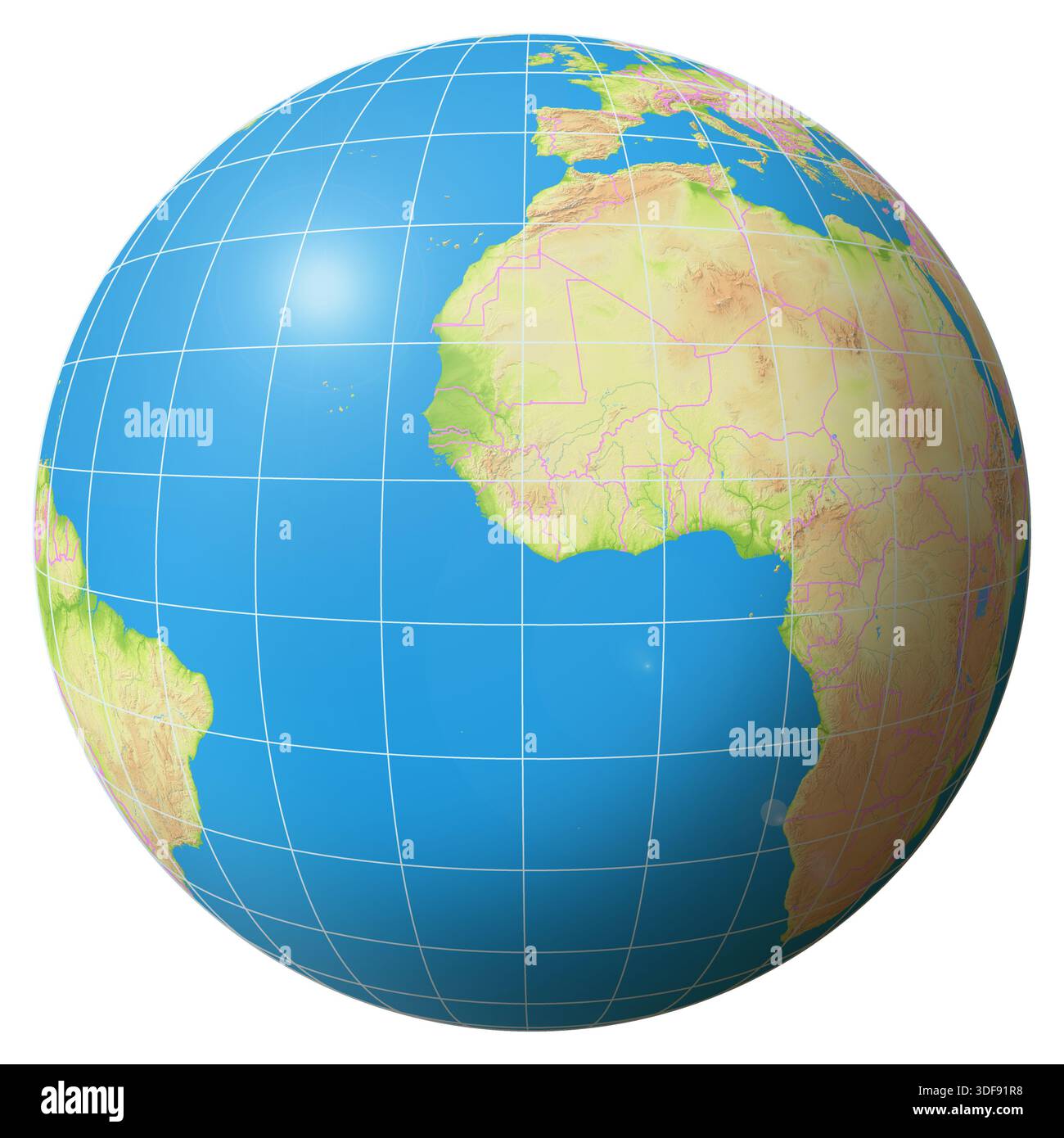 Liberia relief map hi-res stock photography and images - Alamy