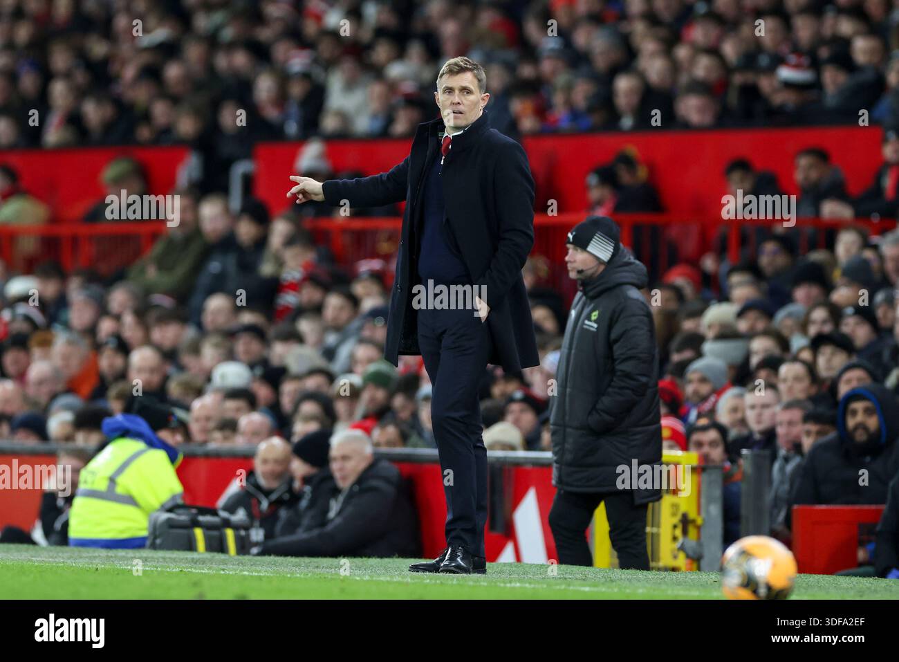 Manchester United interim first team manager Darren Fletcher reacts and ...