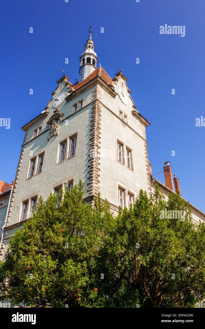 heritage site in carpathians. popular tourist destination. hunting castle now a sanatorium on sunny day Stock Photo