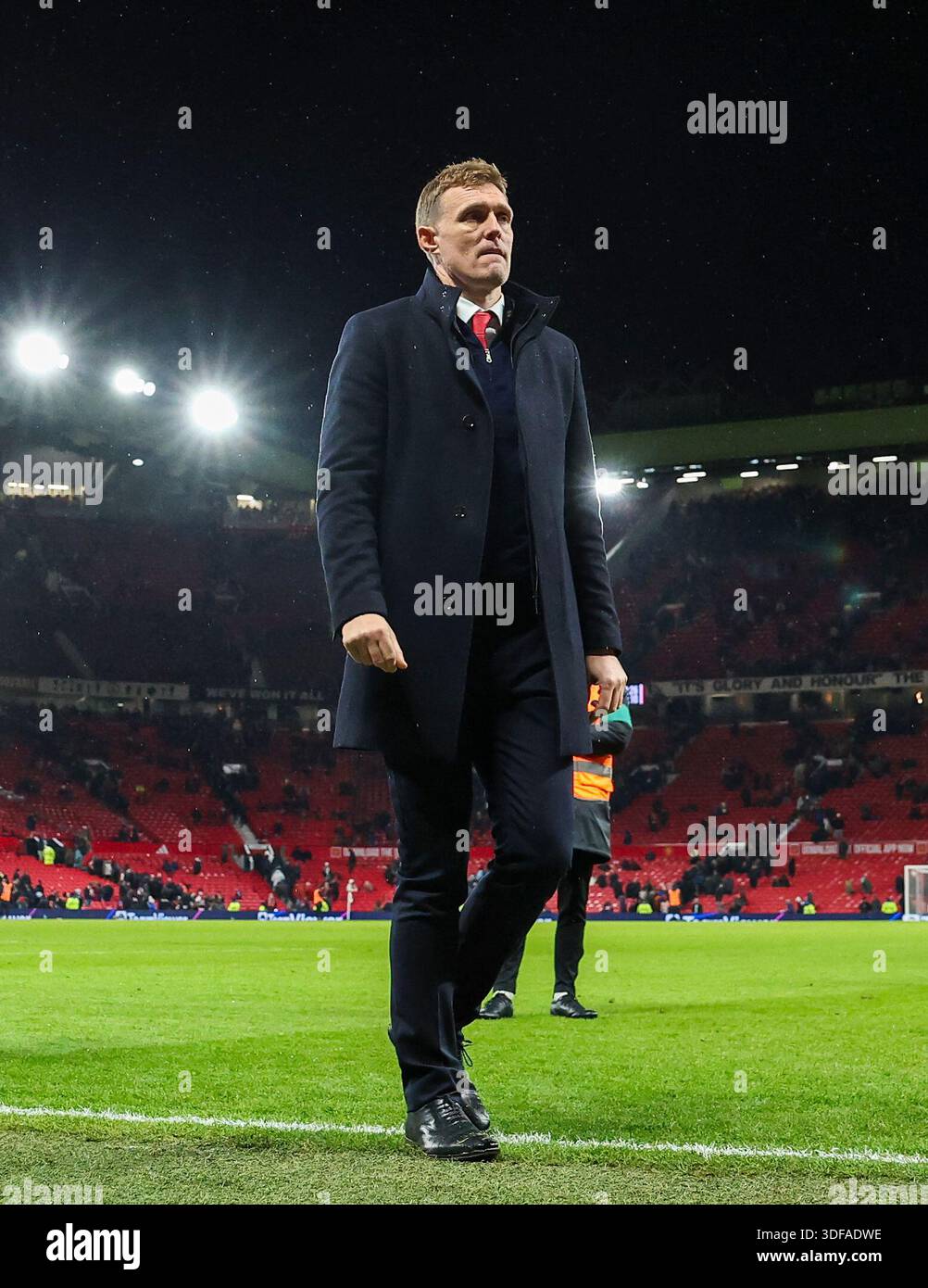 Manchester United interim first team manager Darren Fletcher leaves the ...