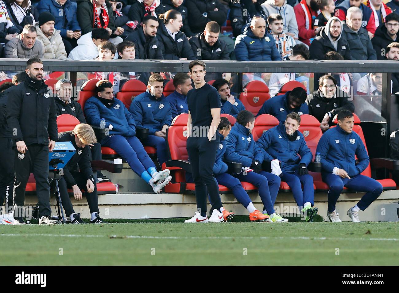 Madrid, Spain. 11th Jan, 2026. Inigo Perez (RayoVallecano) Football/Soccer : Spanish 'LaLiga EA Sports' match between Rayo Vallecano de Madrid - RCD Mallorca at the Estadio de Vallecas in Madrid, Spain . Credit: Mutsu Kawamori/AFLO/Alamy Live News Stock Photo