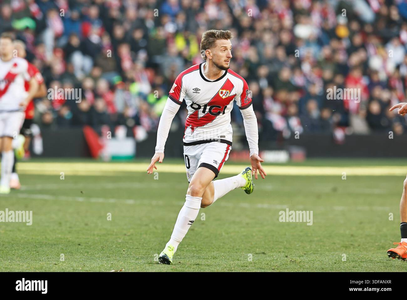 Madrid, Spain. 11th Jan, 2026. Ivan Balliu (RayoVallecano) Football/Soccer : Spanish 'LaLiga EA Sports' match between Rayo Vallecano de Madrid - RCD Mallorca at the Estadio de Vallecas in Madrid, Spain . Credit: Mutsu Kawamori/AFLO/Alamy Live News Stock Photo