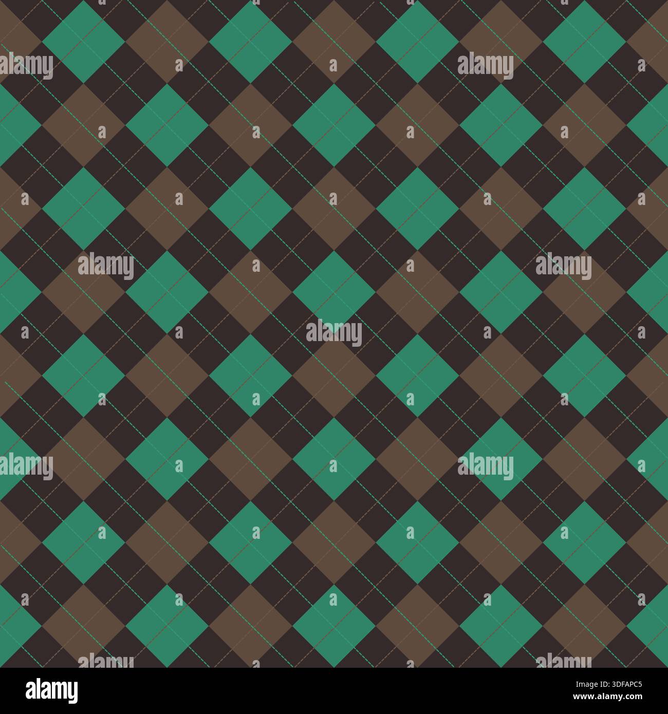 Argyle pattern plaid seamless fabric design Stock Vector