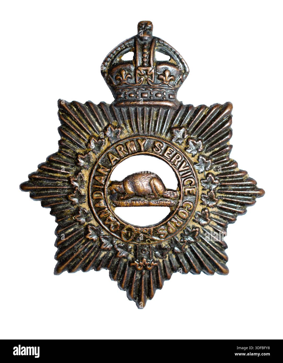 The cap badge of the Canadian Army Service Corps c.1901-1919 Stock ...