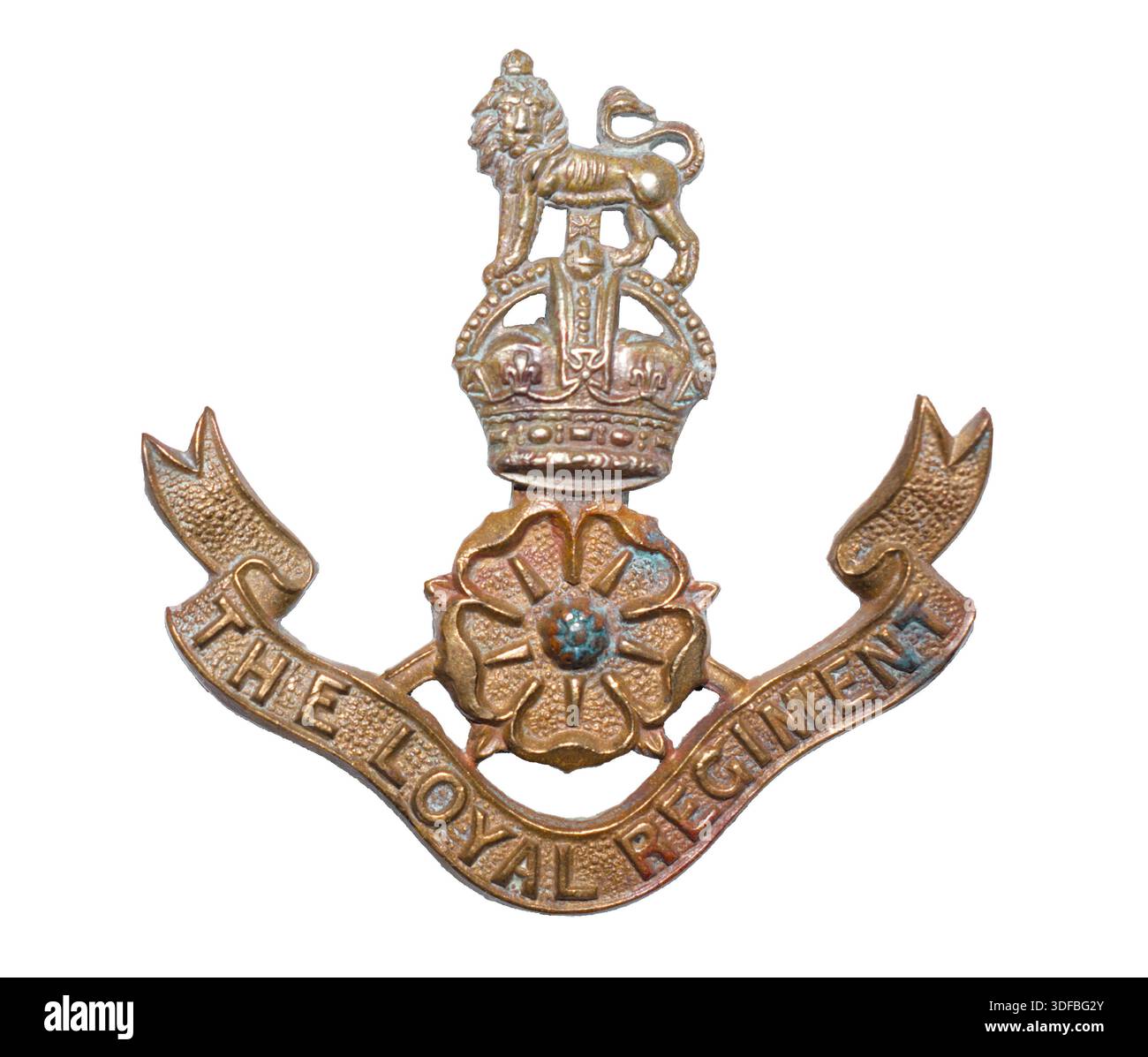 The cap badge of the Loyal Regiment (North Lancashire) c. 1920-1952. Stock Photo