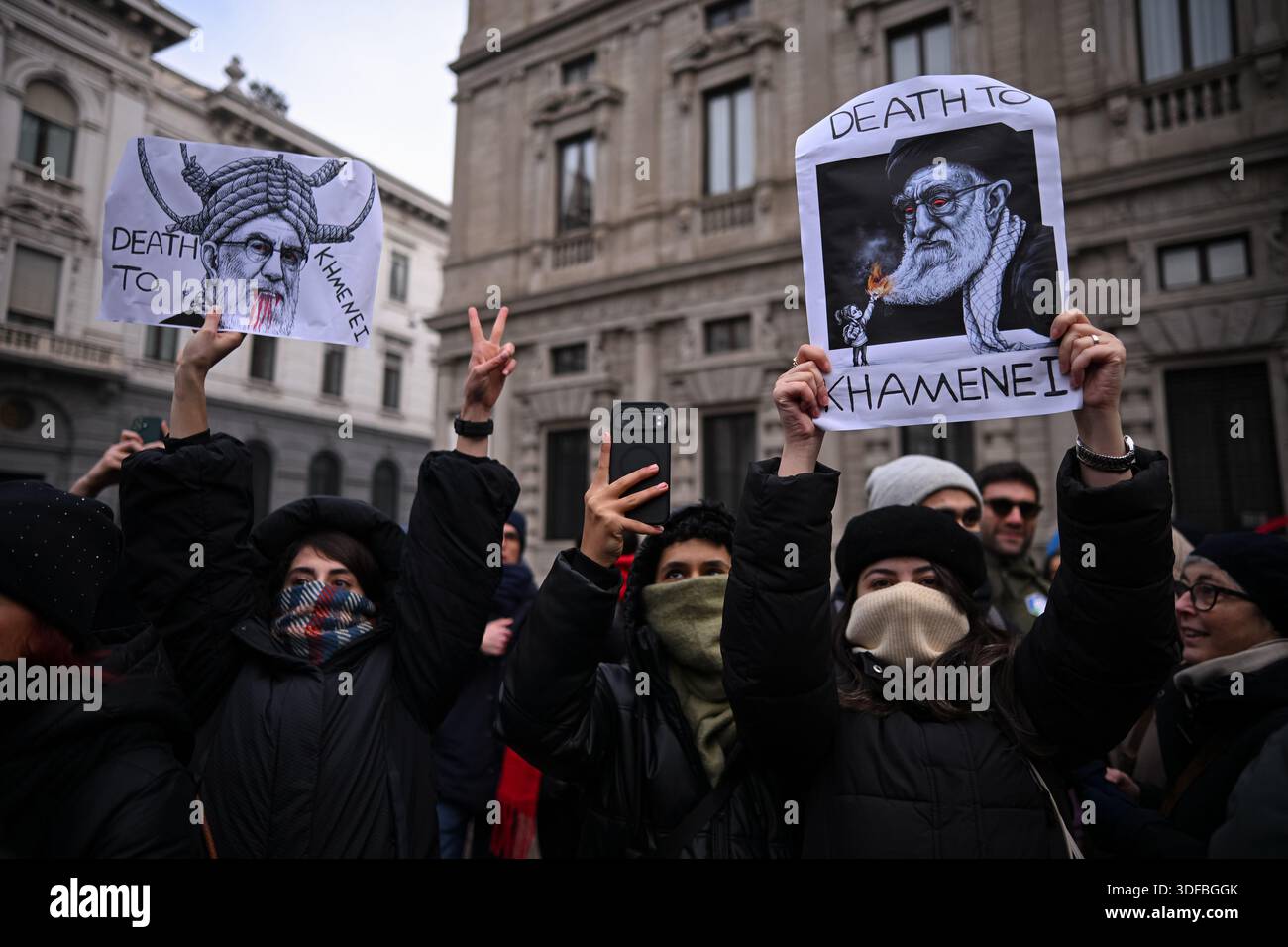 Khamenei Supporters Anti khamenei protest hi-res stock photography and images - Alamy