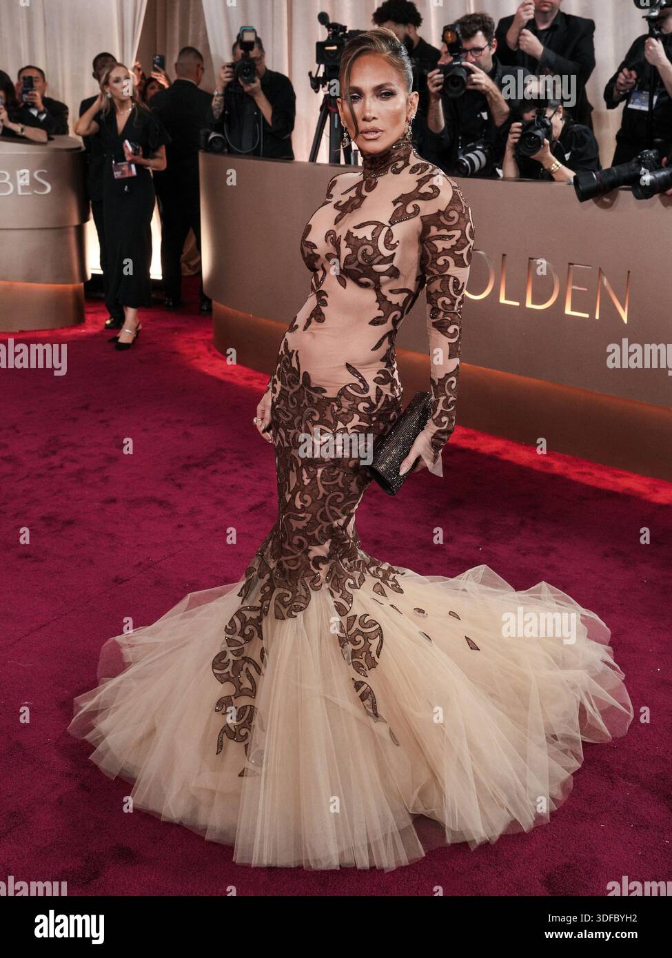 Jennifer Lopez attending the 83rd Golden Globes awards at The Beverly  Hilton in Beverly Hills, Los Angeles, California, USA. Picture date: Sunday  January 11, 2026 Stock Photo - Alamy