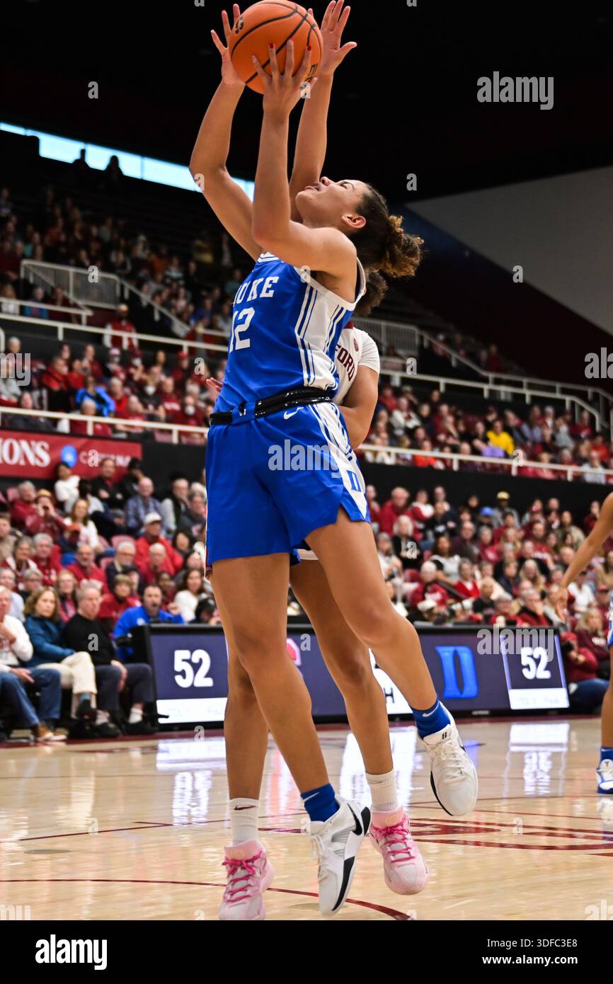 STANFORD, CA - JANUARY 11: Duke Blue Devils forward Delaney Thomas (12 ...