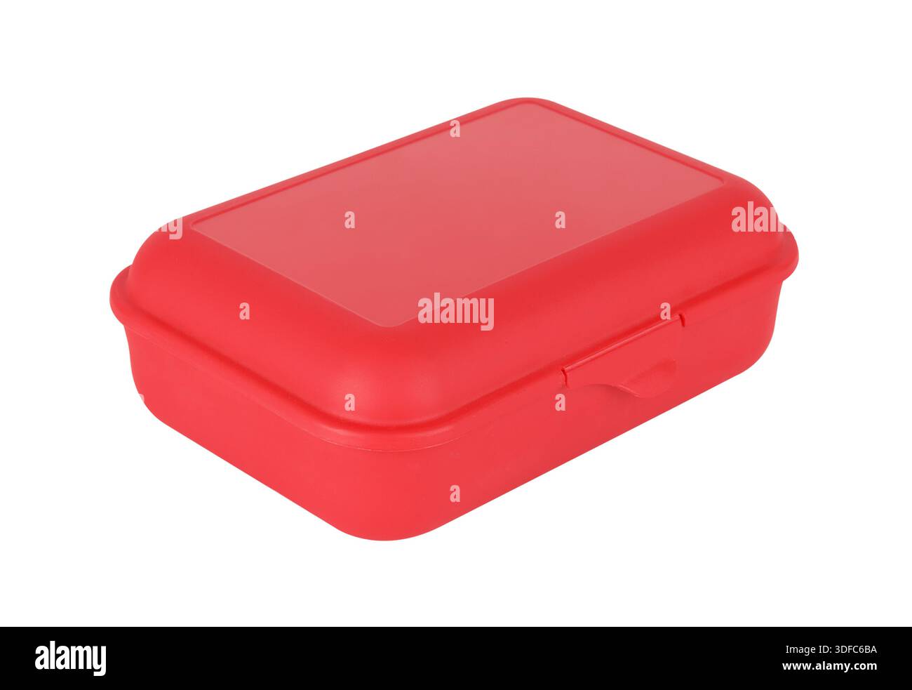 Plastic lunch box isolated on white background Stock Photo