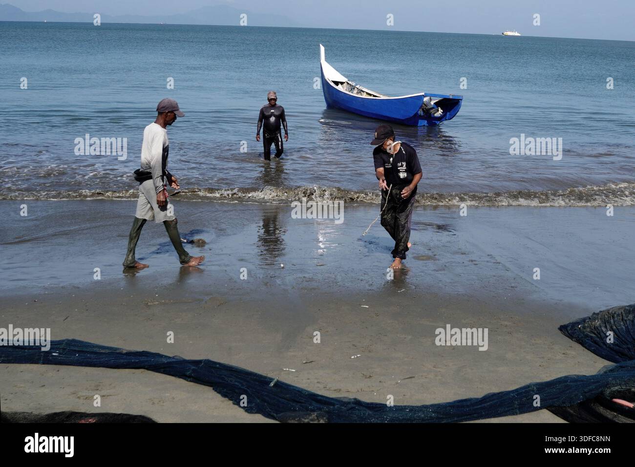 January 12, 2026, Banda Aceh, Aceh, Indonesia: A group of fishermen ...