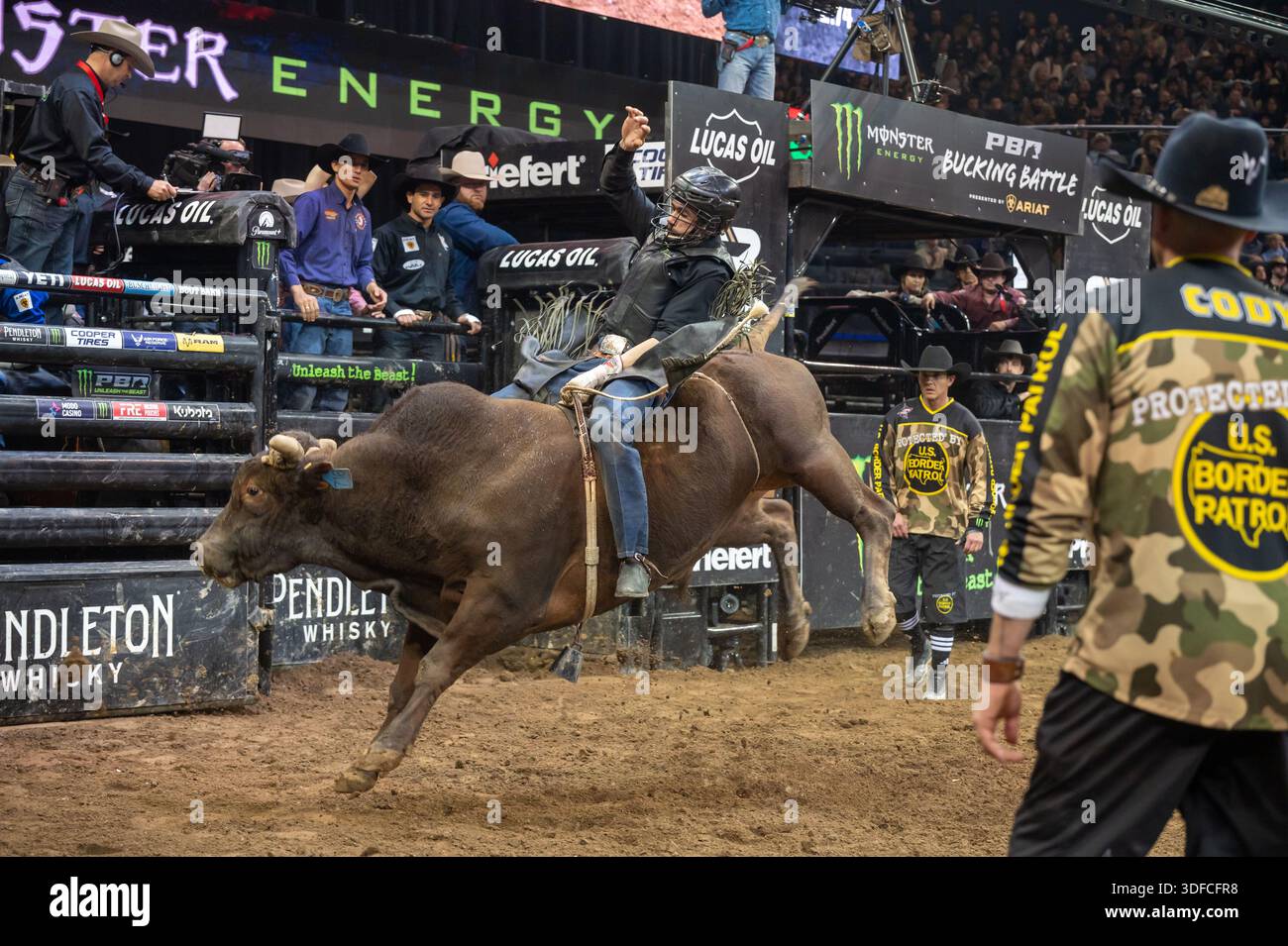 New York, United States. 10th Jan, 2026. Alex Cerqueira rides Outlaw ...