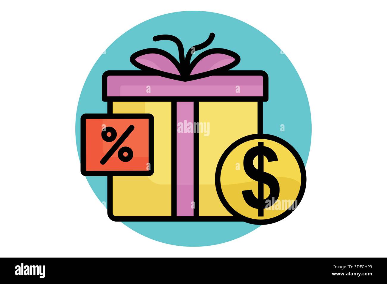 Bonus icon. colored outline icon style. benefit elements vector illustration Stock Vector