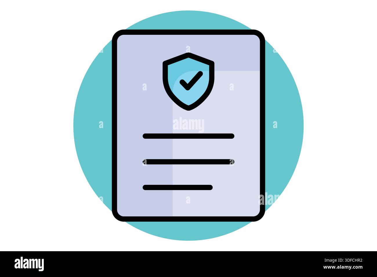 Coverage icon. colored outline icon style. benefit elements vector illustration Stock Vector
