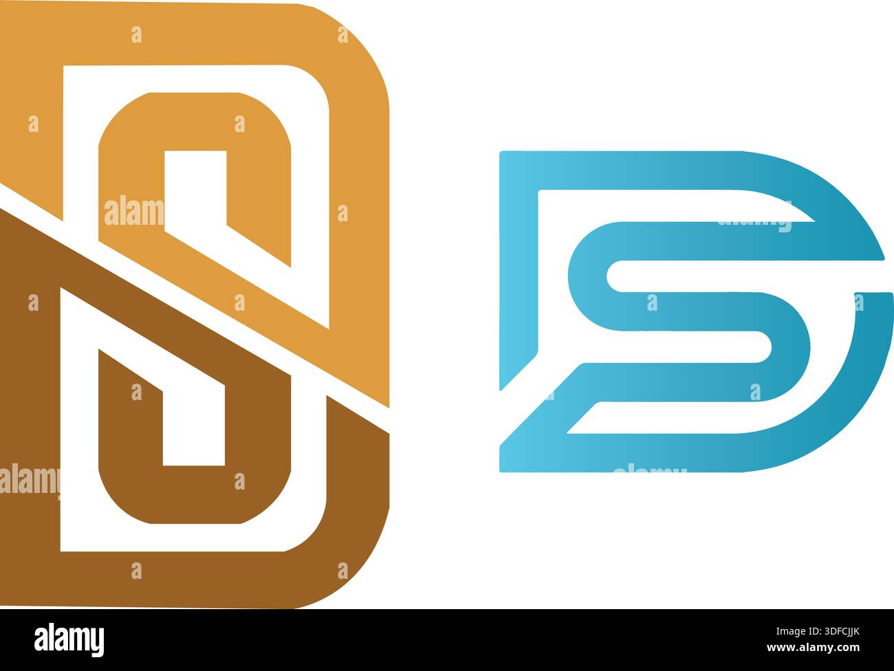 Initial letter ds logo or sd design vector Stock Vector