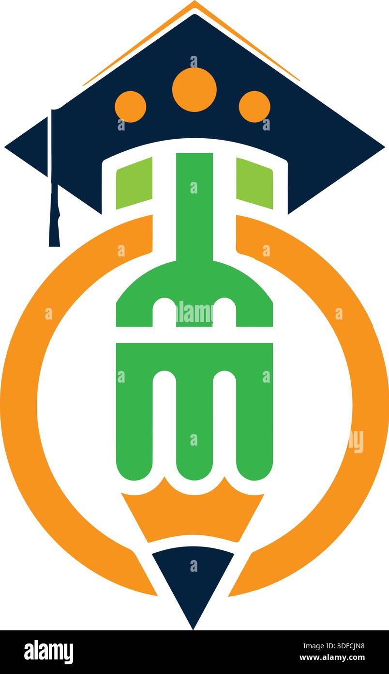Organization logo design template for educational institute Stock Vector