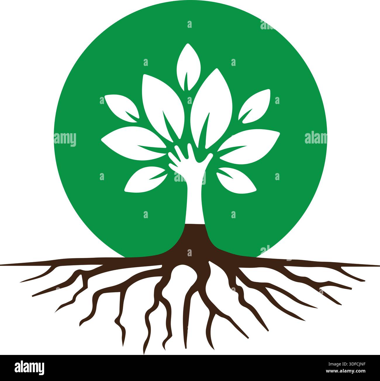 Mangrove tree icon logo design vector Stock Vector