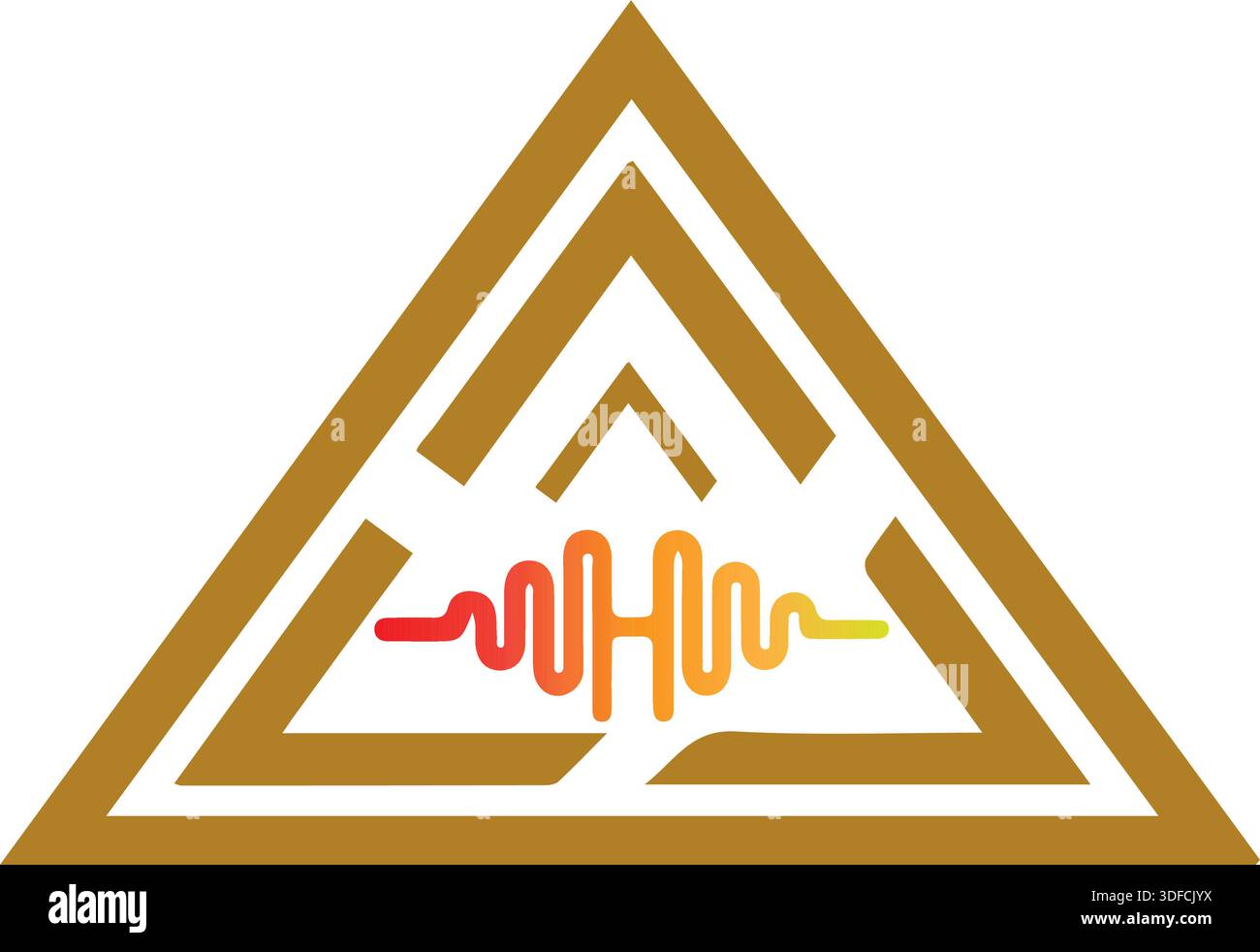 Triangle logo vector sound tred logo design Stock Vector