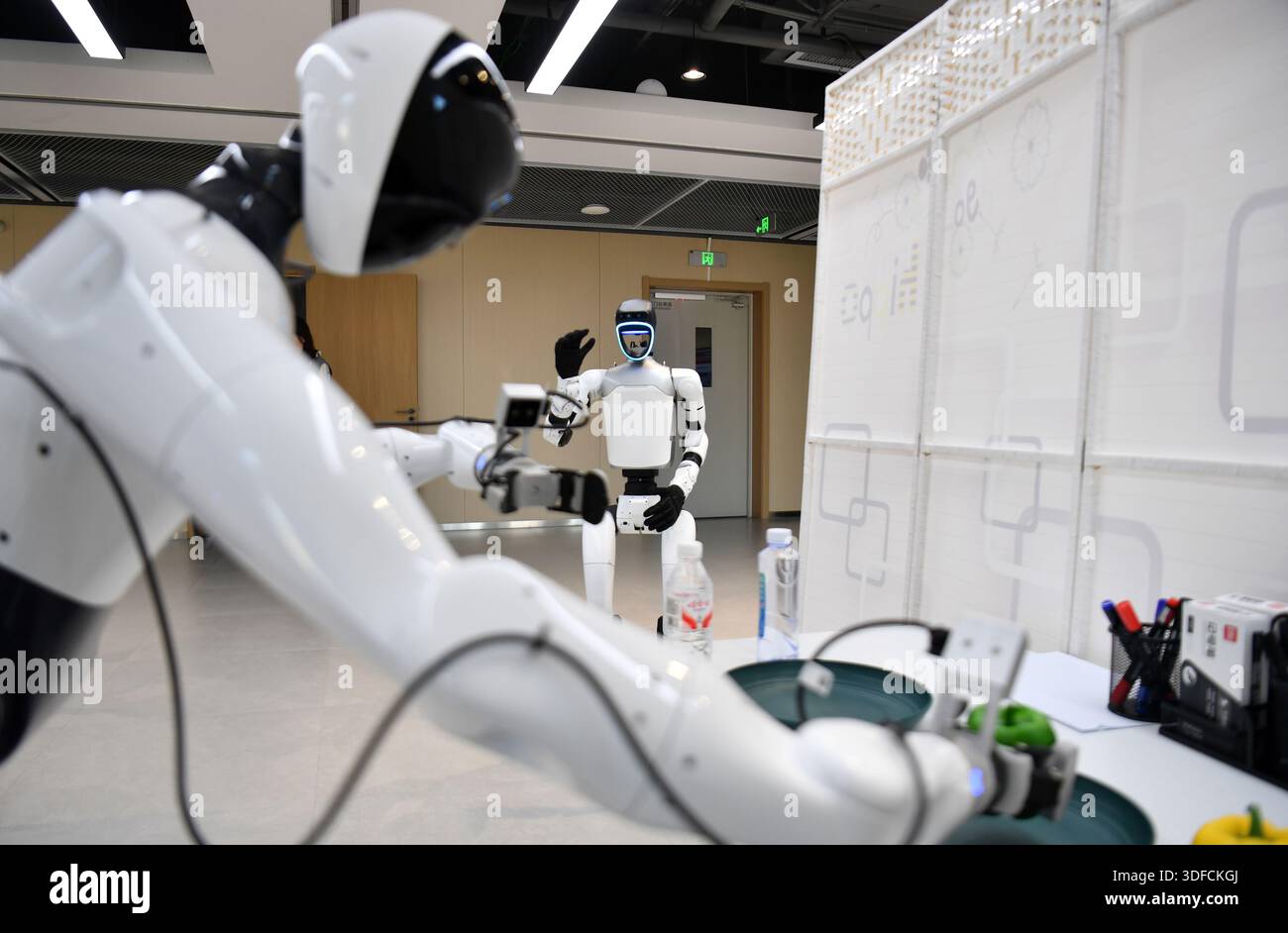 The robots were undergoing training for hospitality and guided tour ...