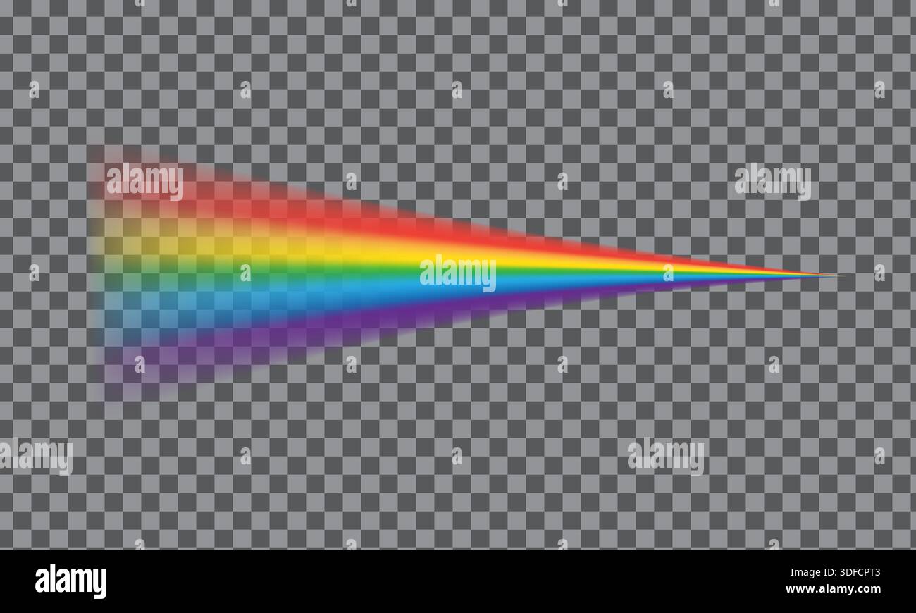 Realistic rainbow shape isolated on transparent background Stock Vector ...