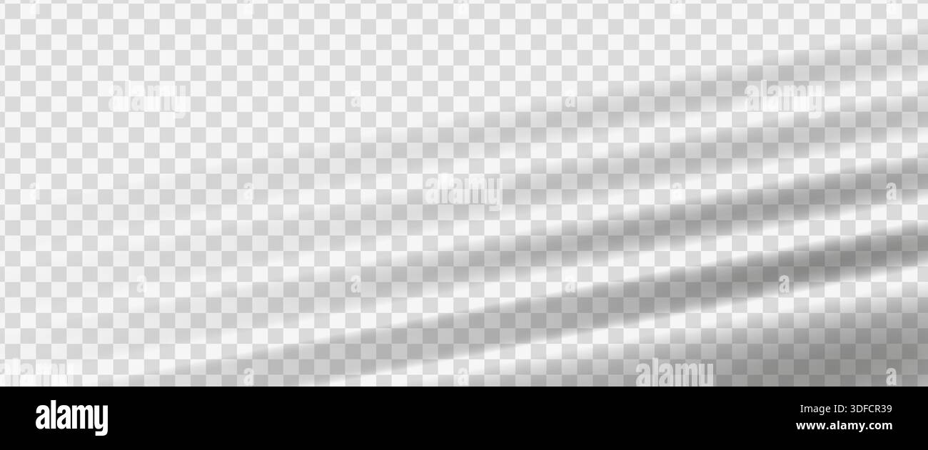 Realistic shadows isolated on transparent horizontal background. Stock Vector