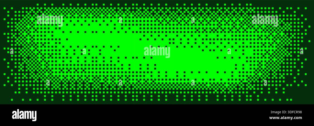 Dither bitmap background in green display color Stock Vector