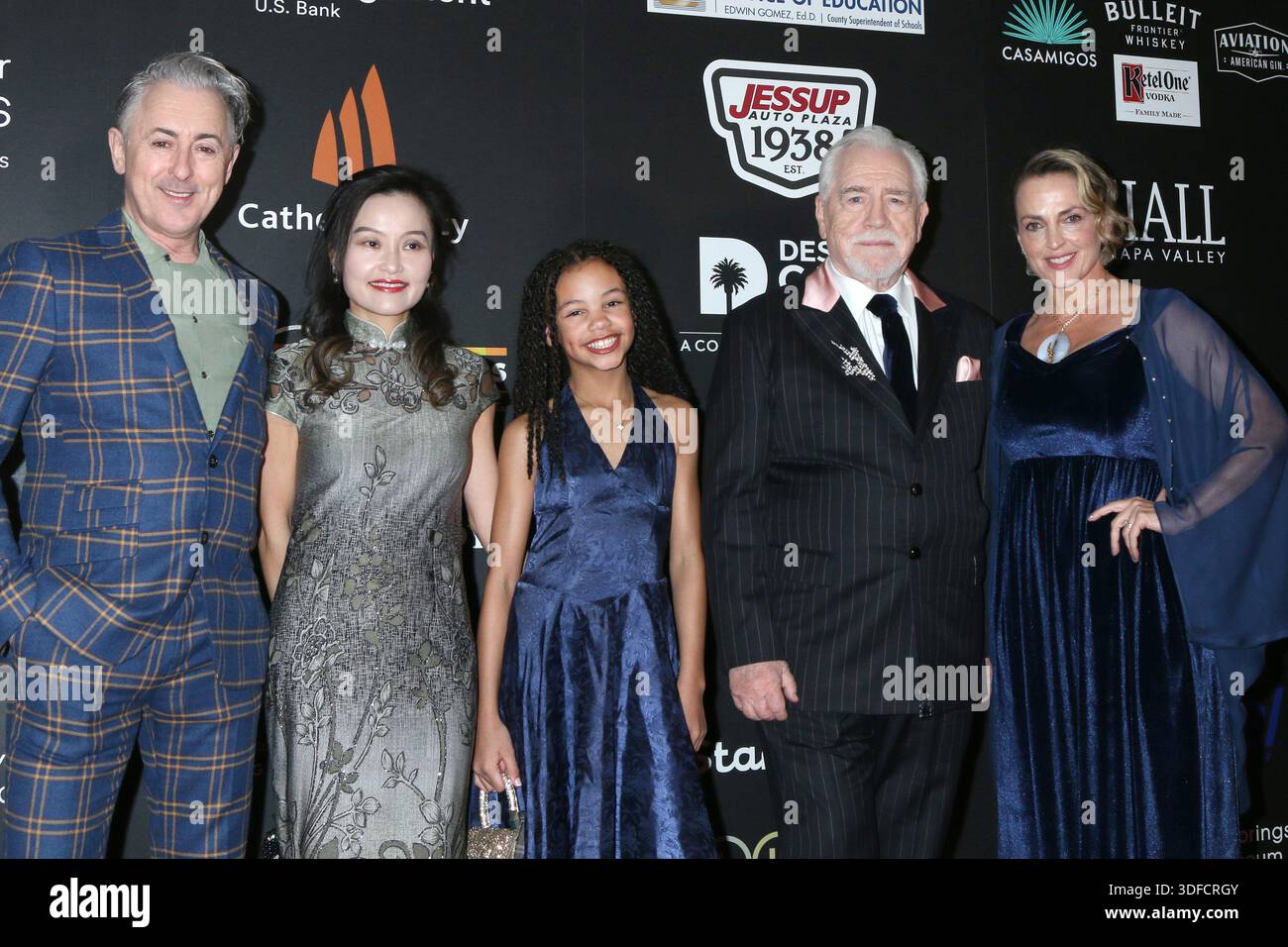 January 11, 2026, Palm Springs, Ca, USA: PALM SPRINGS - JAN 11: Alan Cumming, Chystine Zhang, Alexandra Wilkie, Brian Cox, Nicole Ansari Cox at the Glenrothan Screening - Closing Night PSIFF at the Richards Center for the Arts on January 11, 2026 in Palm Springs, CA (Credit Image: © Kay Blake/ZUMA Press Wire) EDITORIAL USAGE ONLY! Not for Commercial USAGE! Stock Photo
