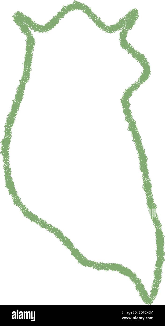 Wavy Chalk Speech Balloon Contour Stock Vector