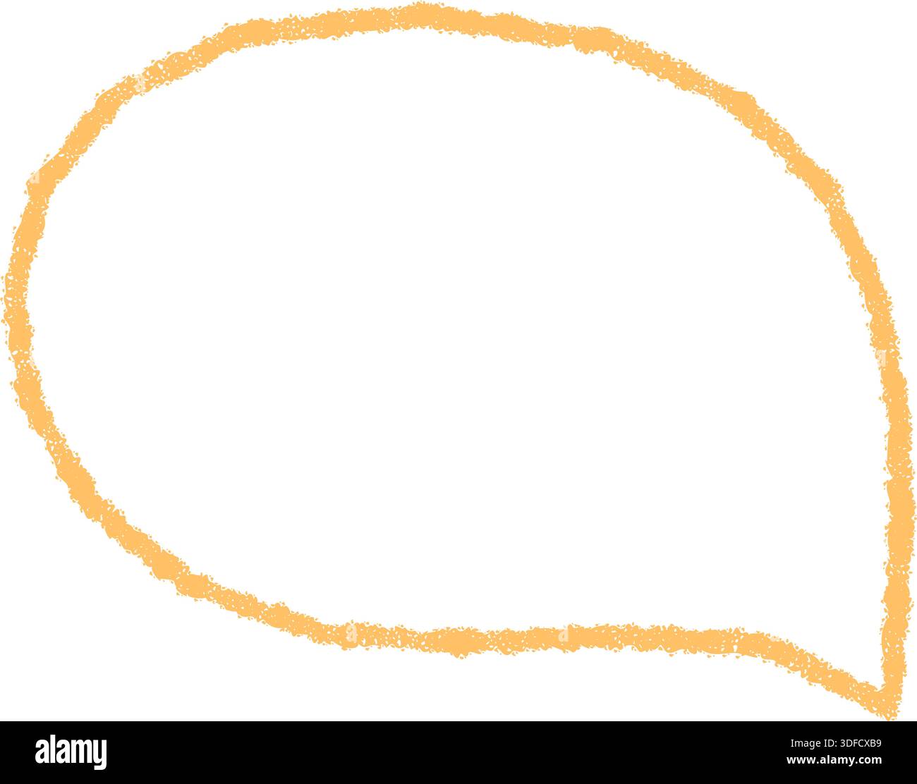 Hand Drawn Chalk Speech Bubble Symbol Stock Vector