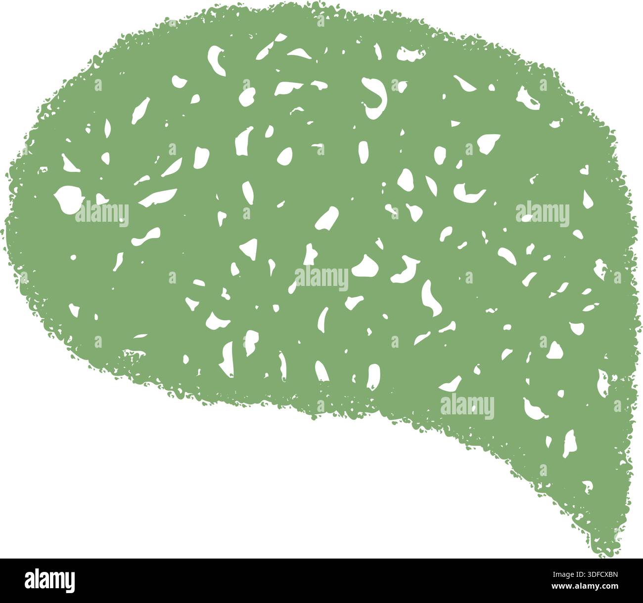 Green Crayon Organic Sketch Chat Bubble Stock Vector