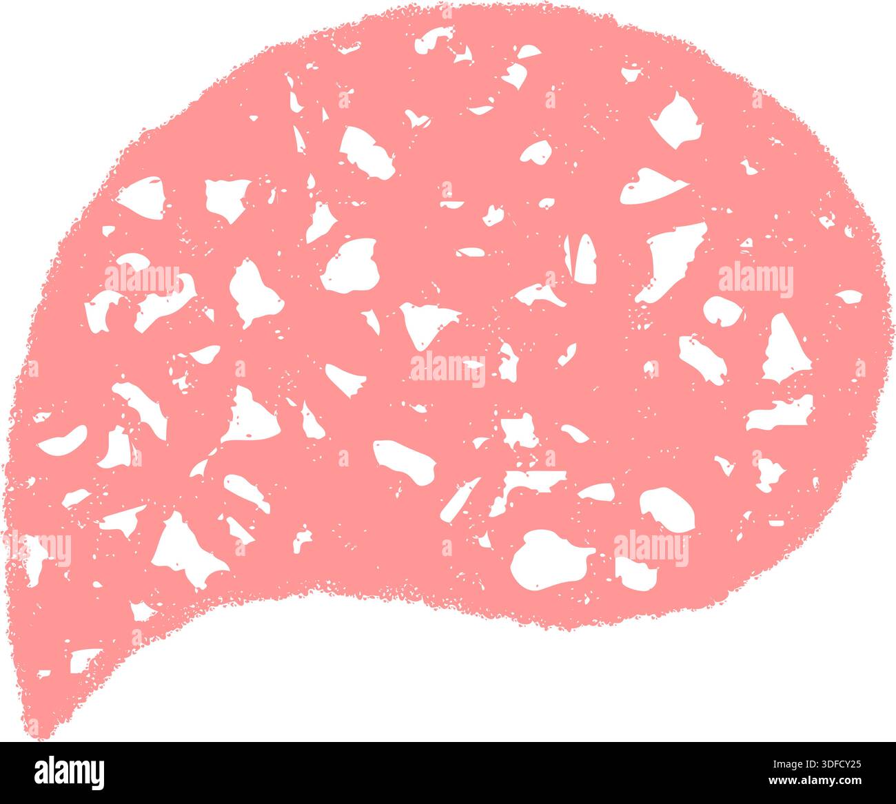 Pink Crayon Chat Bubble Scribble Stock Vector