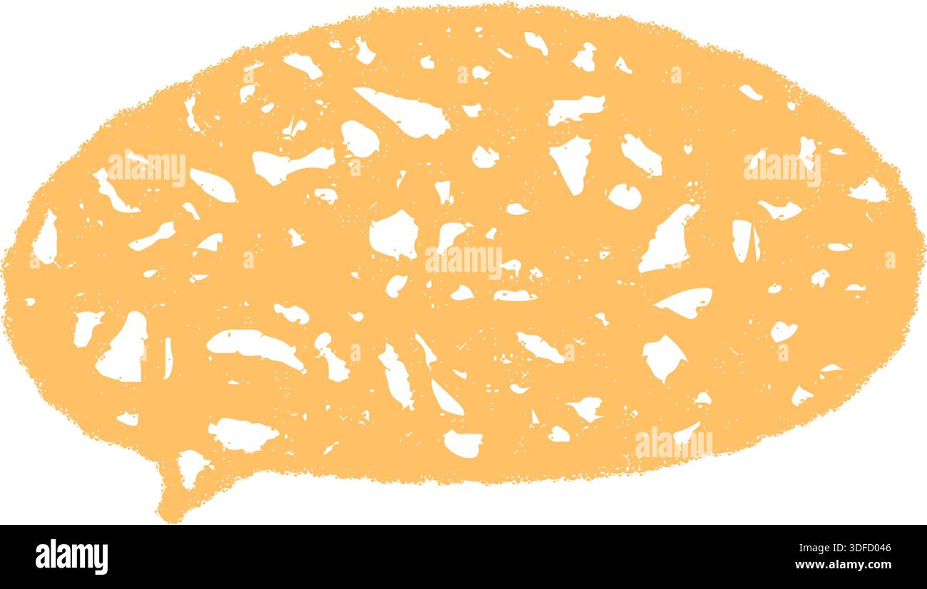 Chalk Sketch Oval Speech Balloon Stock Vector