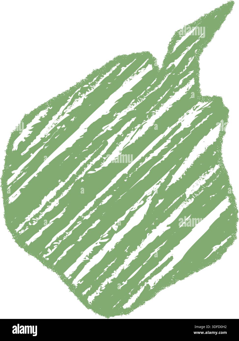 Green Chalk Scribble Speech Bubble Sketch Stock Vector