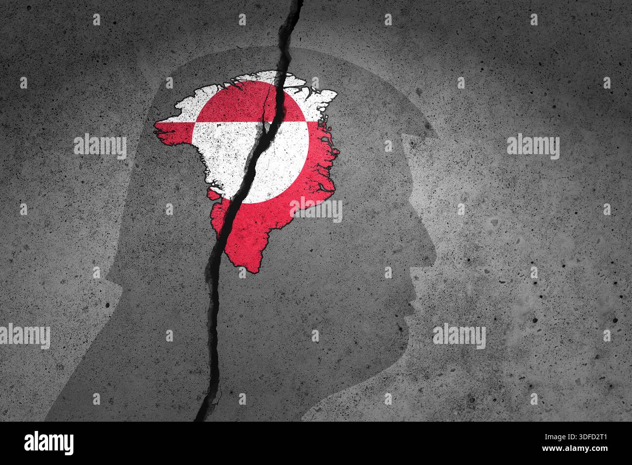 Flag of Greenland painted on a concrete wall Stock Photo - Alamy
