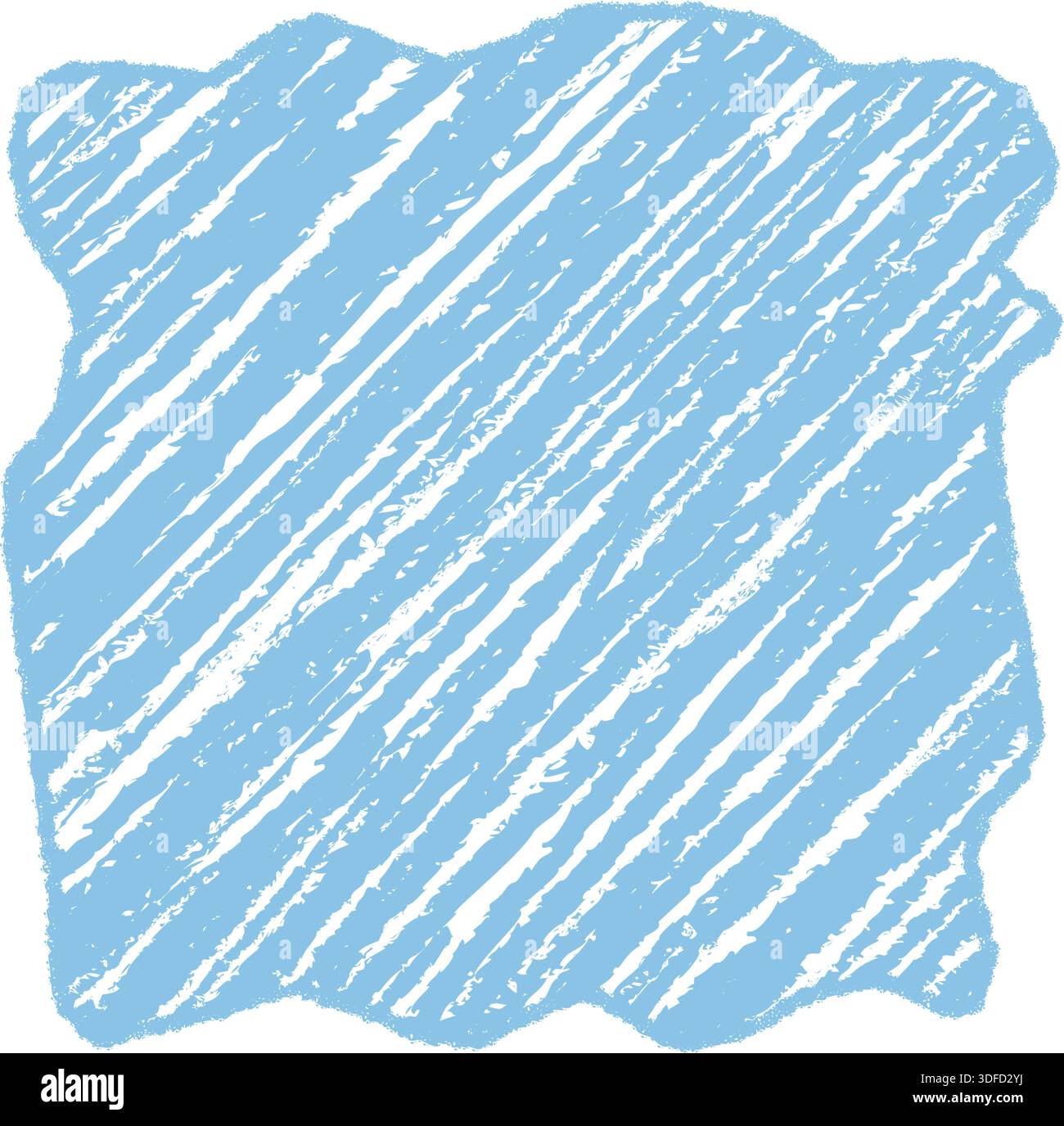 Blue Crayon Squiggle Square Sketch Background Stock Vector