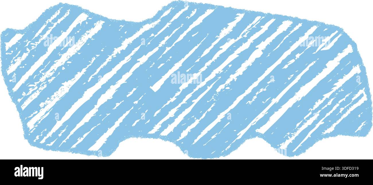 Blue Crayon Squiggle Quote Border Sketch Stock Vector