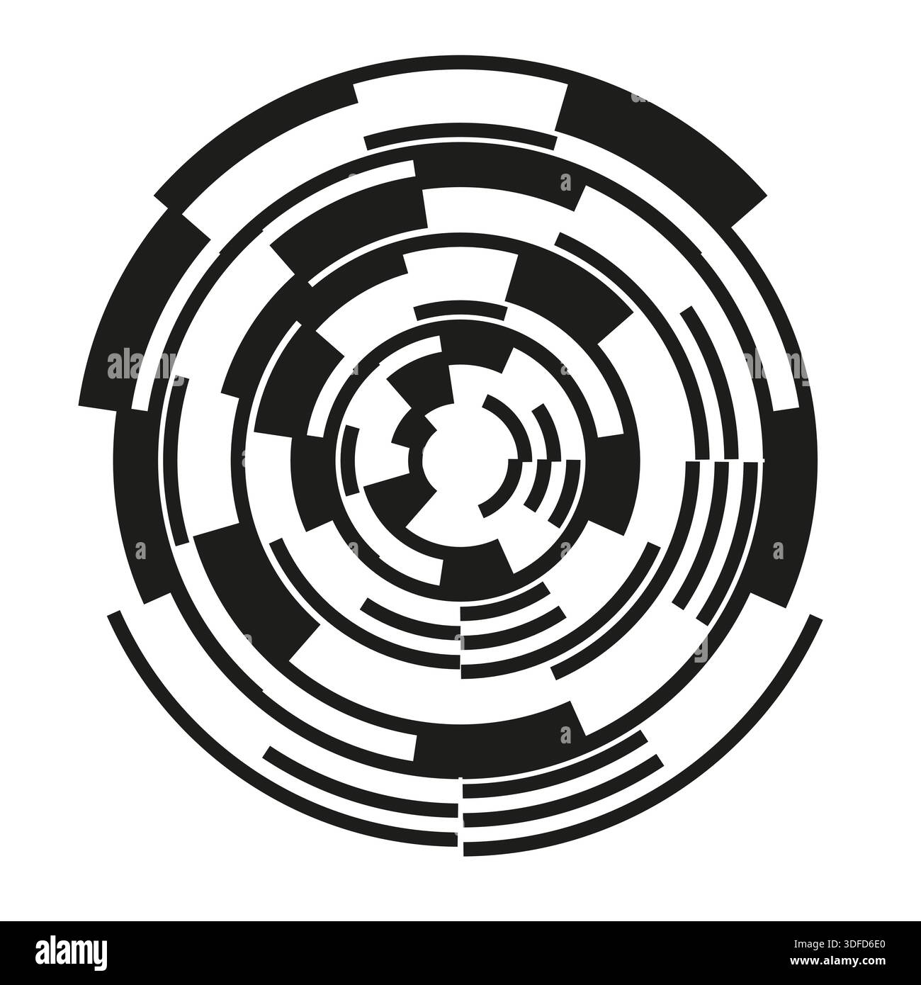 Circular interface element. Extraordinary Digital Vector. Abstract tech graphics. Sophisticated computer HUD symbols. EPS 10. Stock Vector
