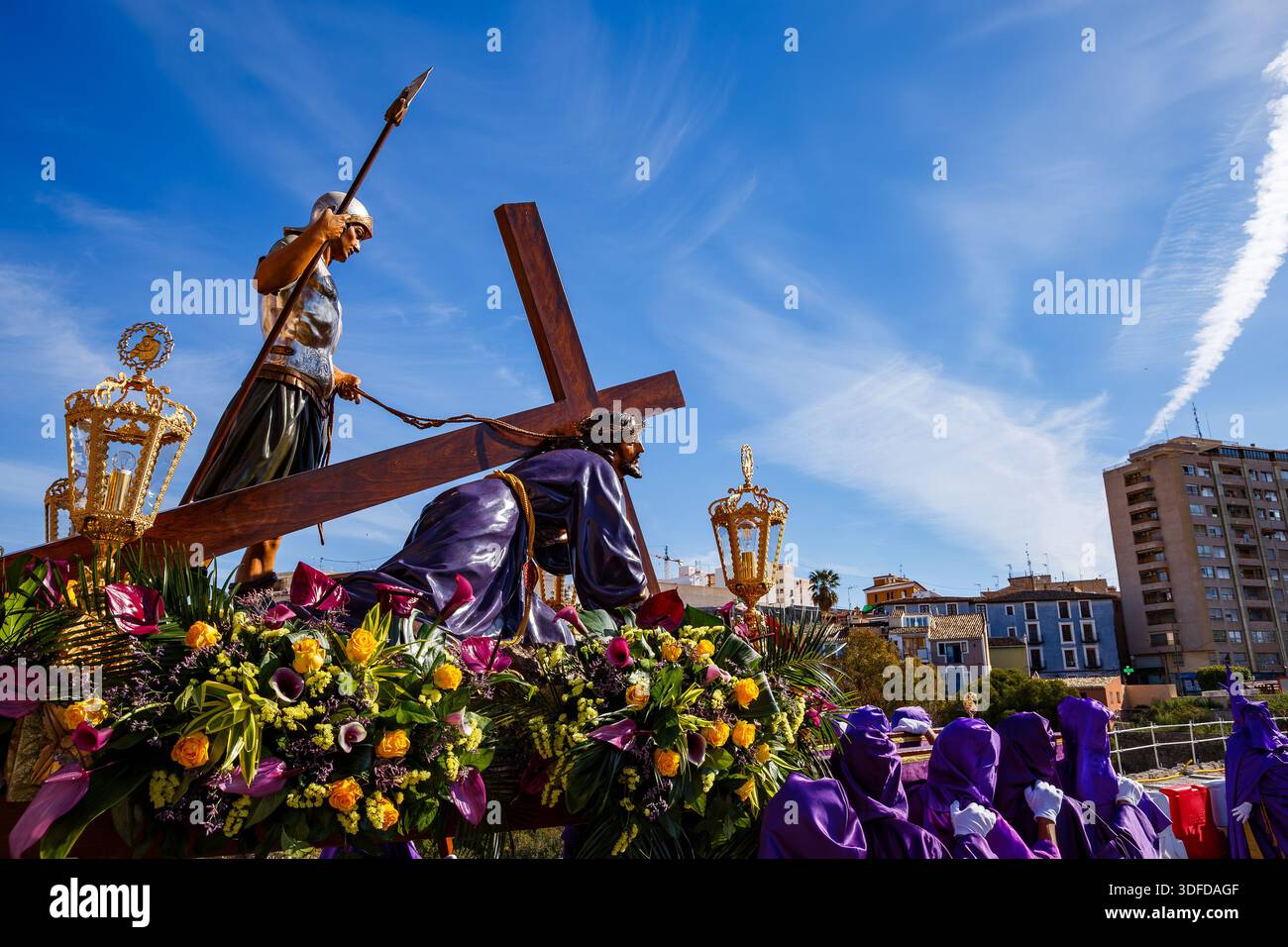 The Fallen Christ and Roman Guard Procession Stock Photo - Alamy