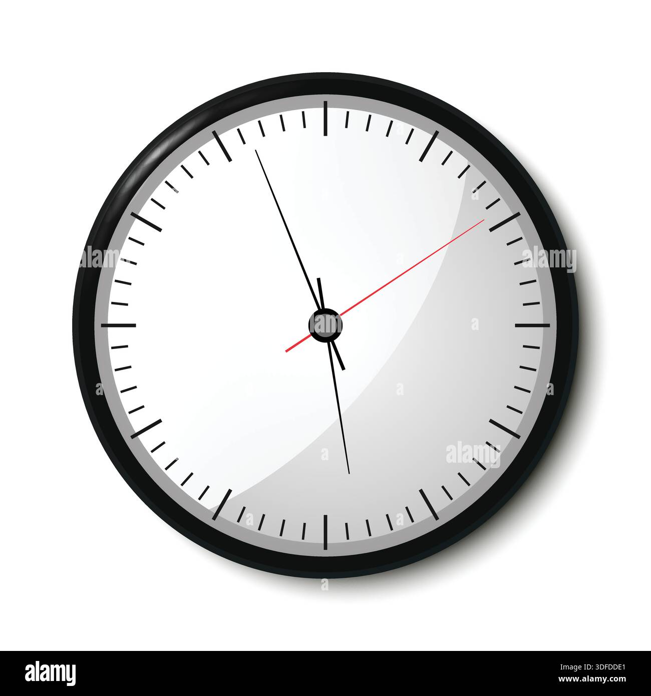 Wall Clock Isolated on White Background Stock Vector Image & Art - Alamy