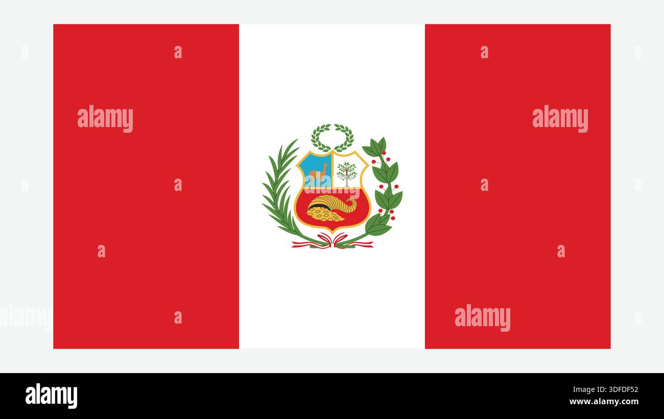 Peru Orginal Flags Peru Flag with Original color Stock Vector Image & Art - Alamy