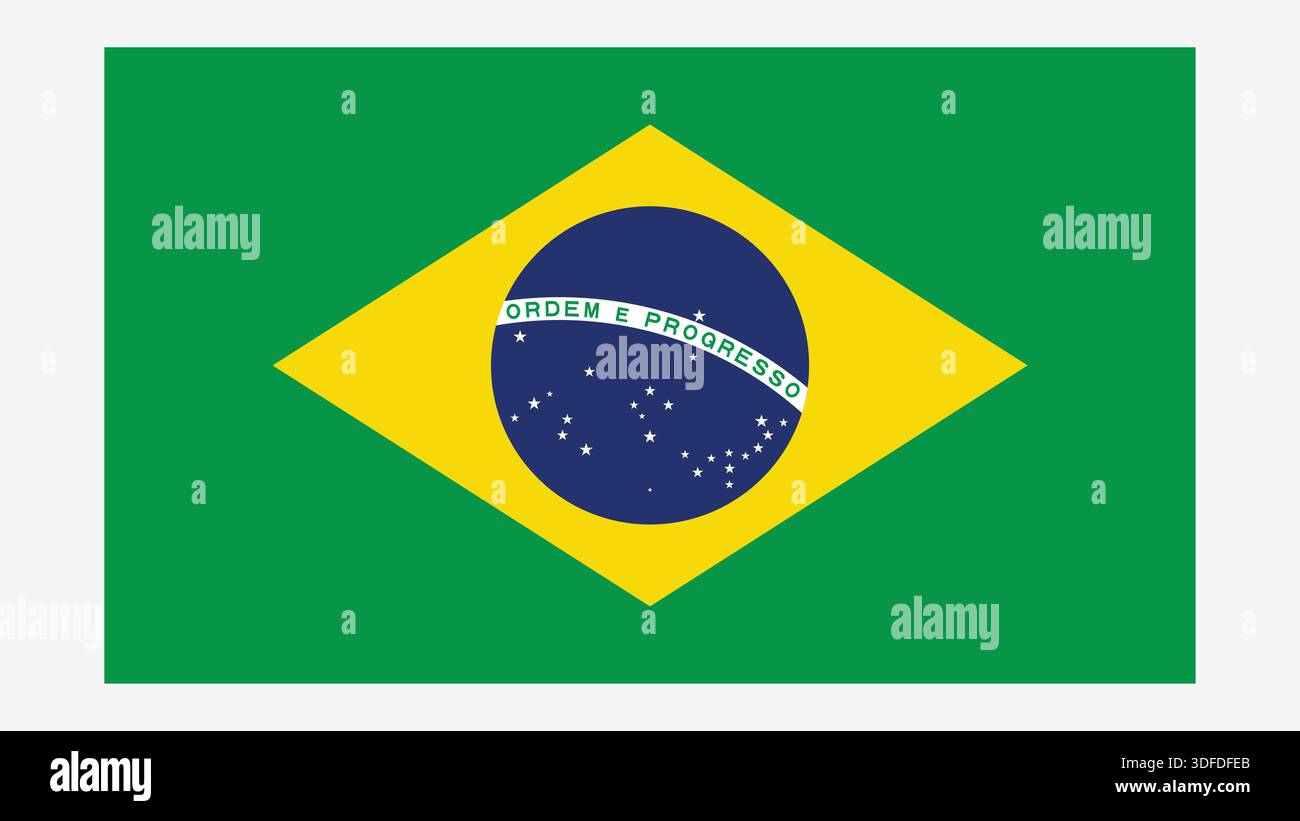 BRAZIL Flag with Original color Stock Vector Image & Art - Alamy