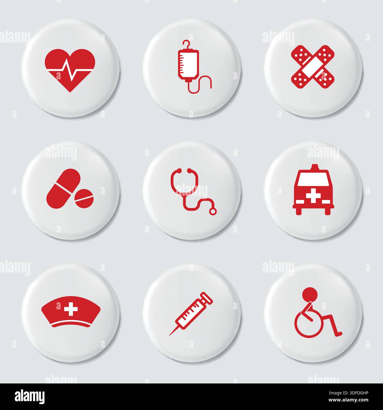 Design Vector with Set of Icons Stock Vector